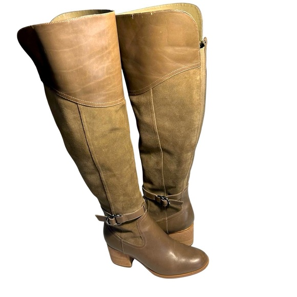 Marc Fisher Leather and Suede Tall Boots Womens 7M - Picture 1 of 16
